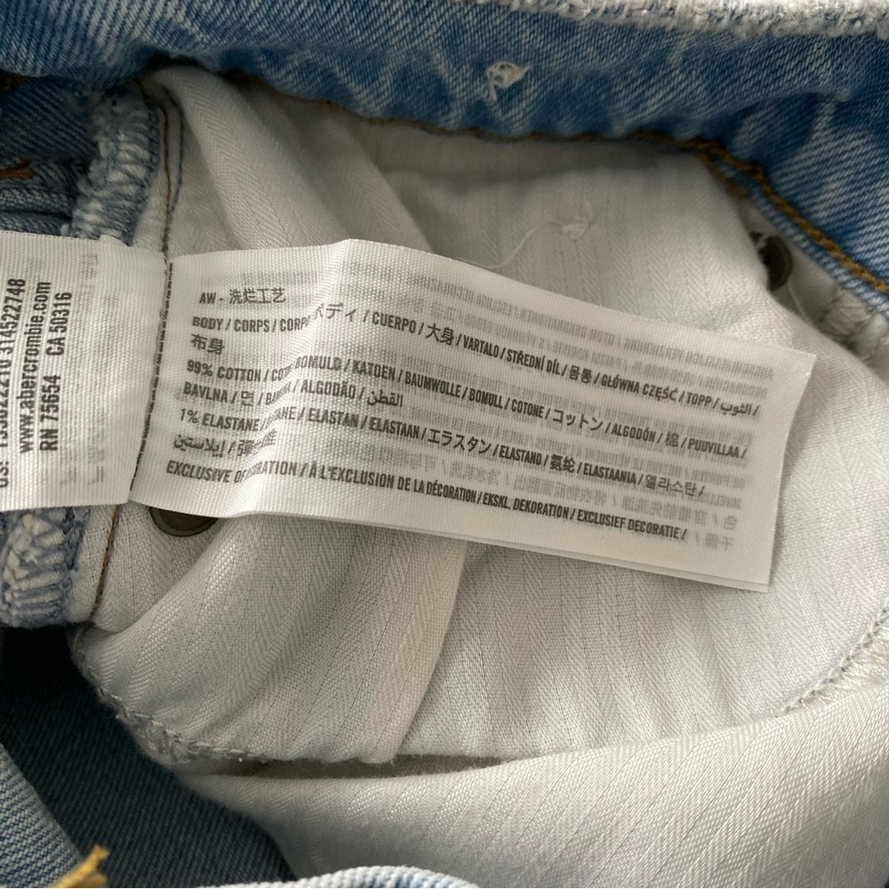 Abercrombie & Fitch The 90's Relaxed Jeans High Rise Women's Size 25 / 0 XS - Picture 8 of 8